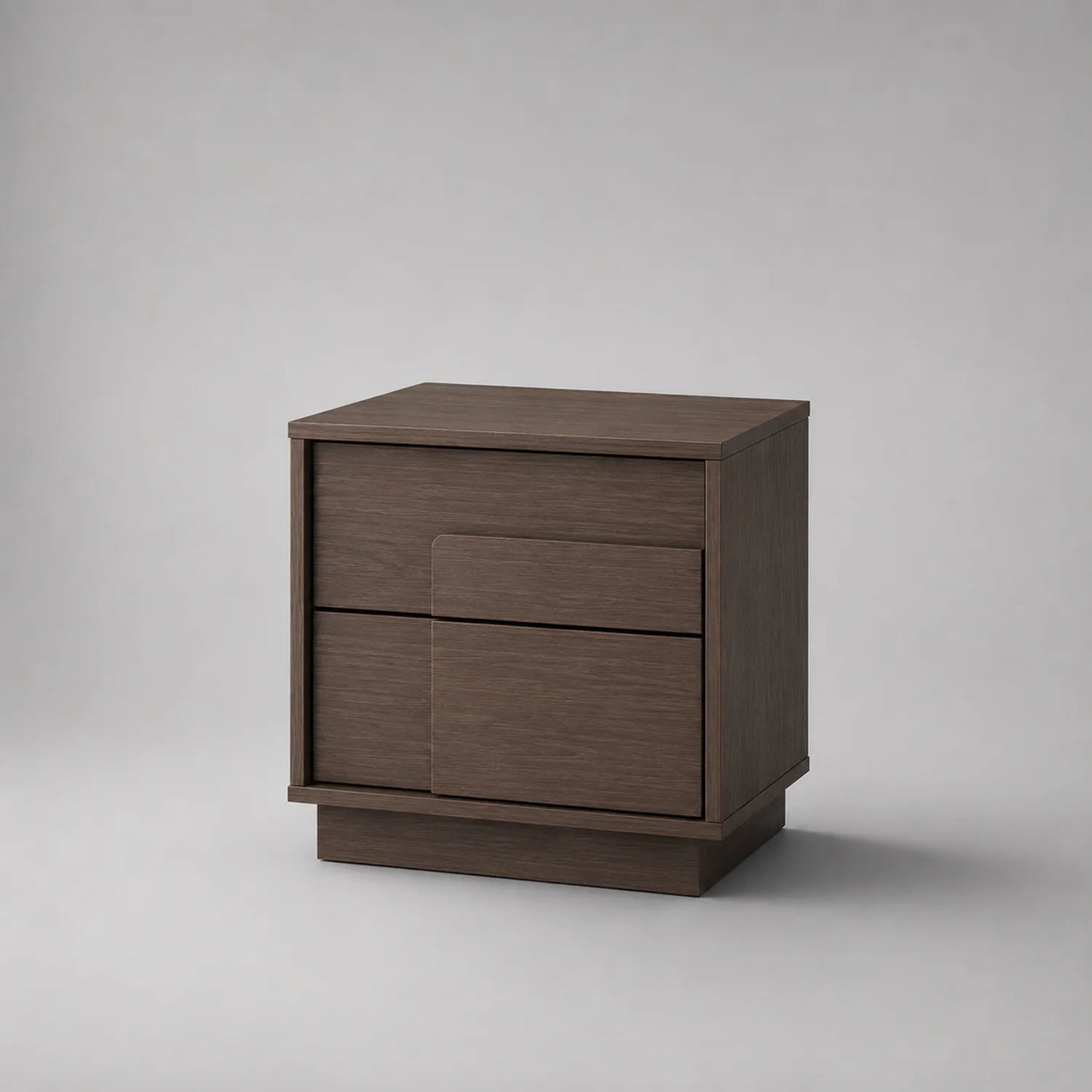 Nachttisch MDF Dunkelbraun 2 Schubladen 50cm