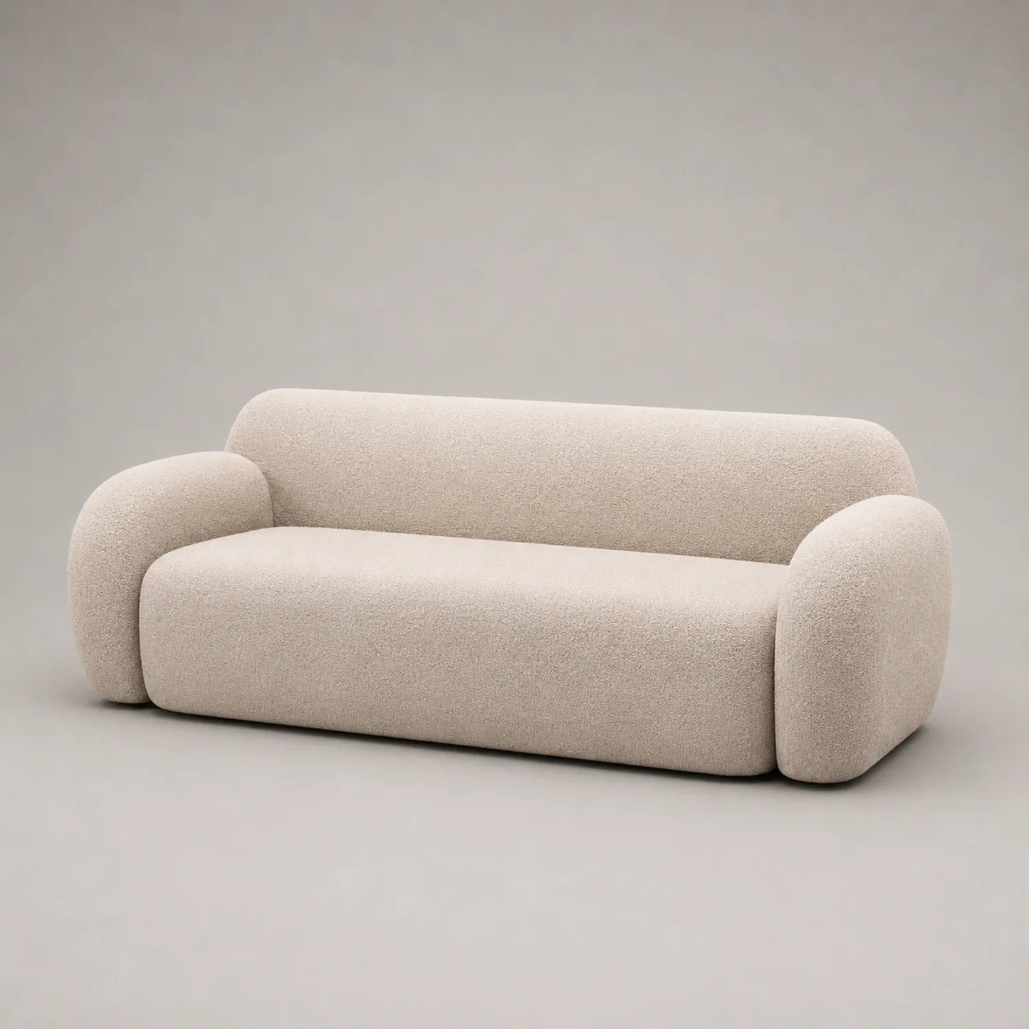 Dreisitzer Sofa Bouclé Beige 200cm