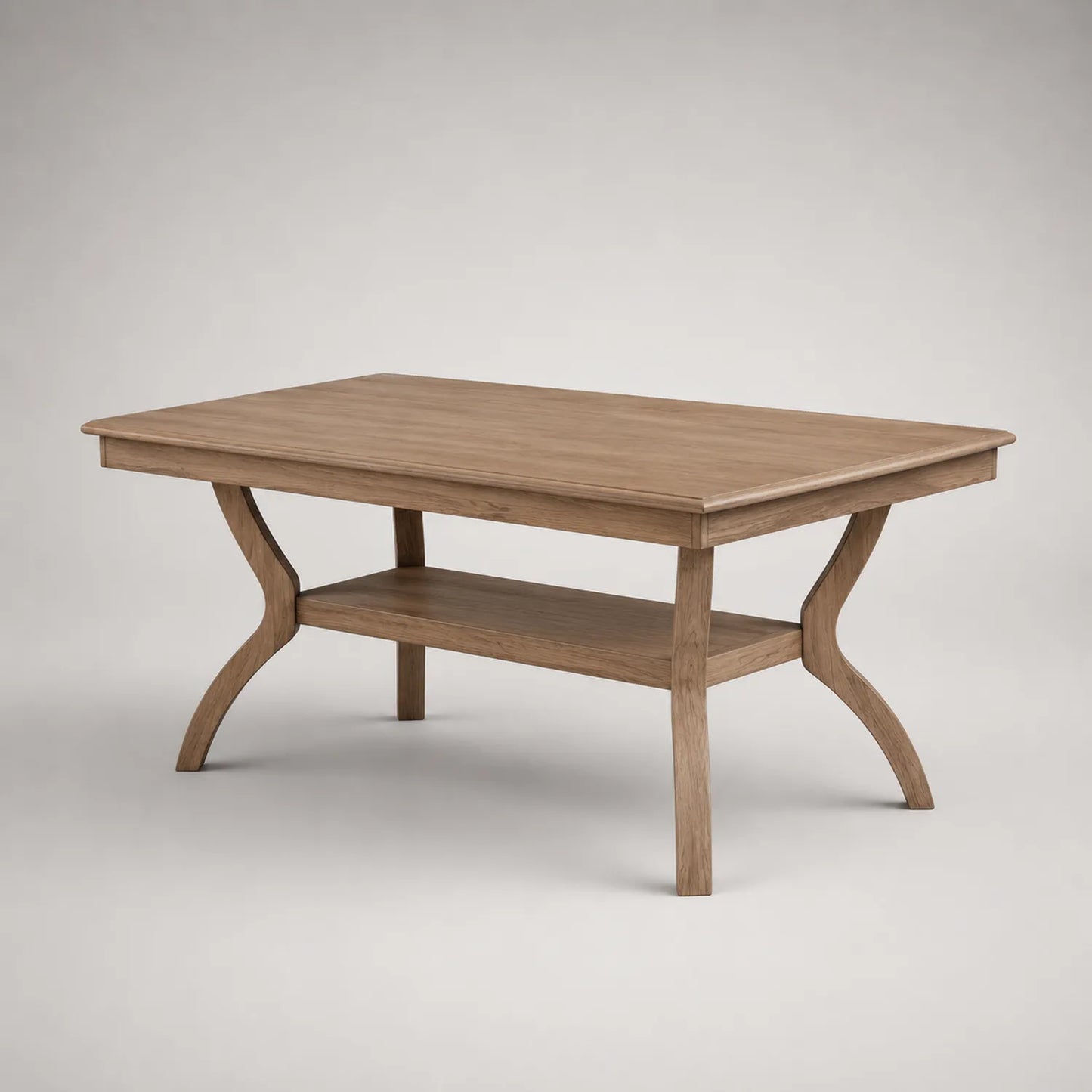 Holzesstisch mit Regal 140x80x75 cm