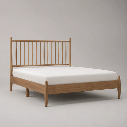 Doppelbett aus Massivholz mit Kopfteil 200x180 cm