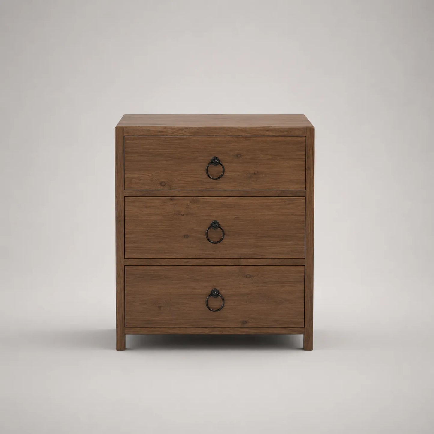 Holz Nachttisch mit 3 Schubladen Braun 50x40x60 cm