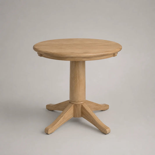 Runder Tisch aus Eiche Massivholz Ø 80 cm