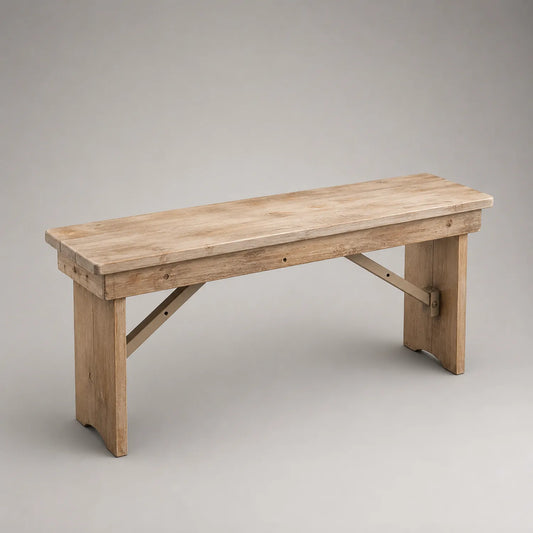 Holzbank Eichenholz Natur 120cm x 35cm x 45cm
