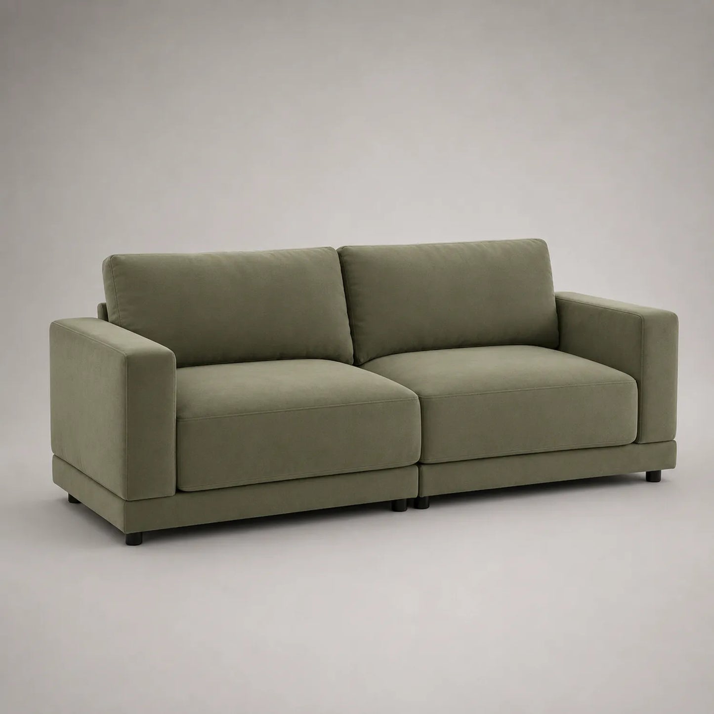 2-Sitzer Sofa aus Mikrofaser grün 200 cm