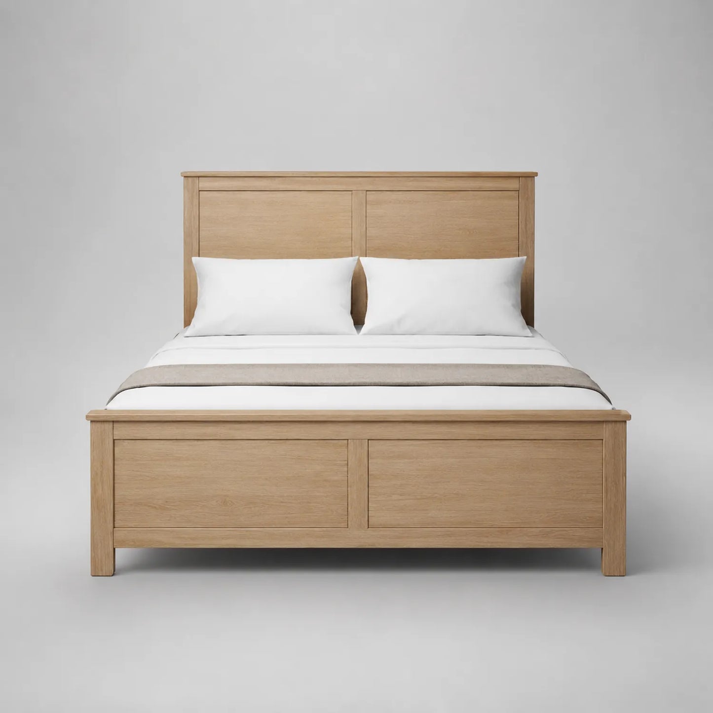 Holzbett mit Kissen 210x160 cm
