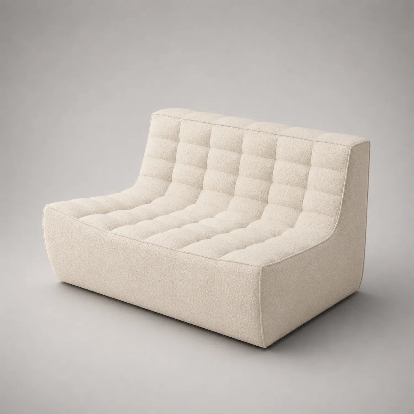 Zweisitzer Sofa Stoff Beige 150cm