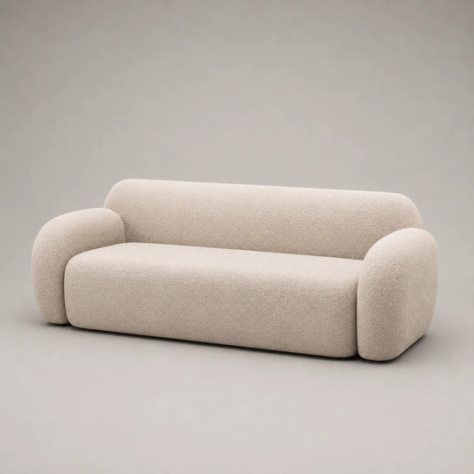 Dreisitzer Sofa Bouclé Beige 200cm