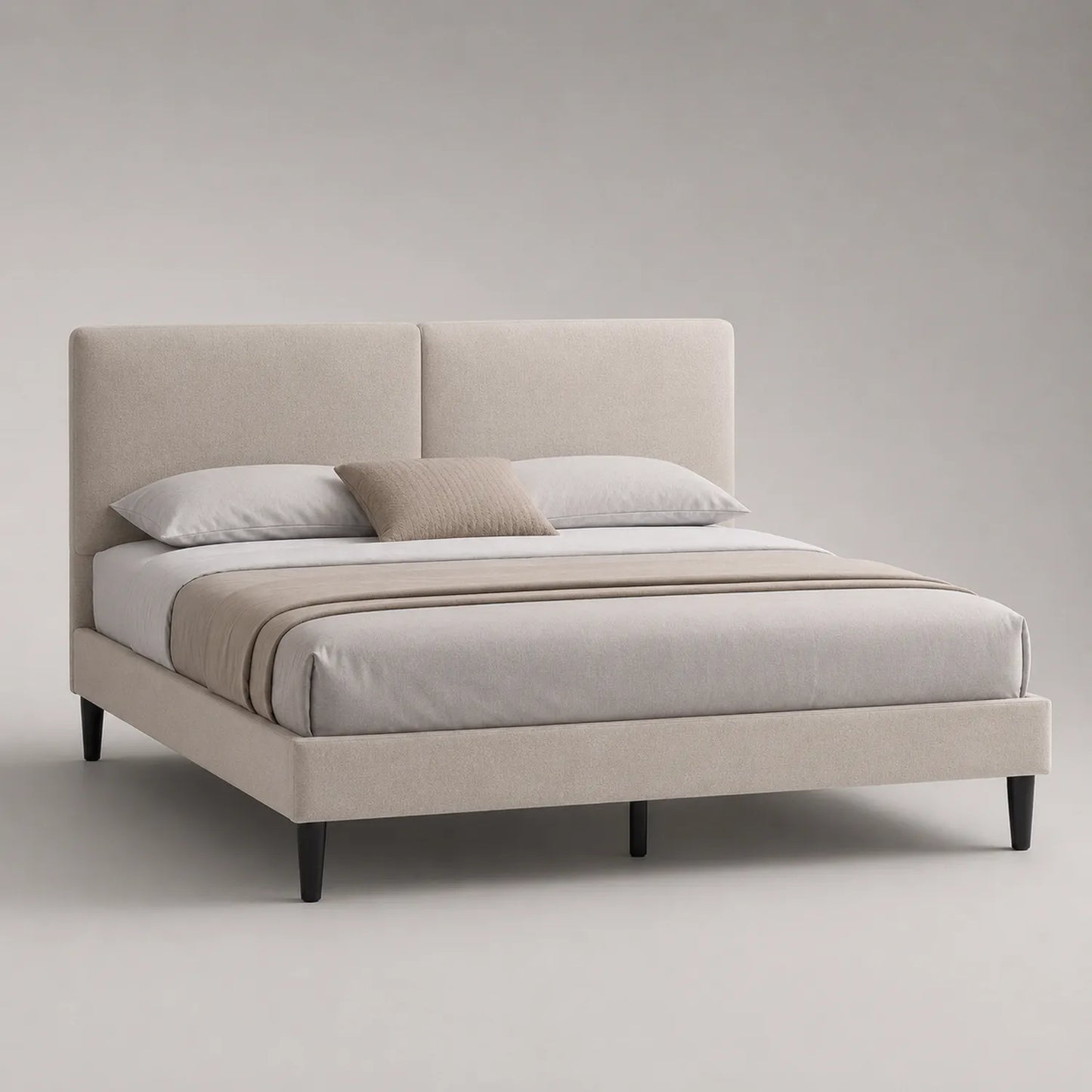 Polsterbett 160x200 cm Stoff Beige